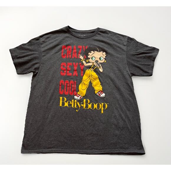 Vintage Style Betty Boop Shirt XL Heather “Crazy Sexy Cool” Cartoon Graphic Tee - Picture 1 of 4